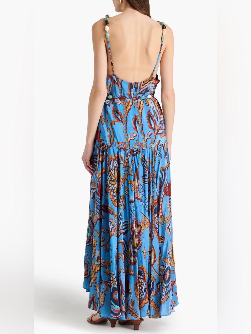 FARM Rio Blue Floral Print Maxi Dress - Picture 3 of 10